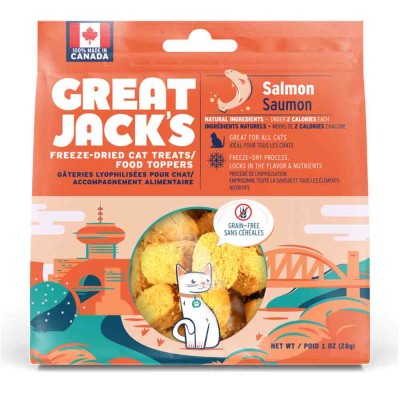 Great Jack's Gateries Chat Lyophilisées Saumon 28g