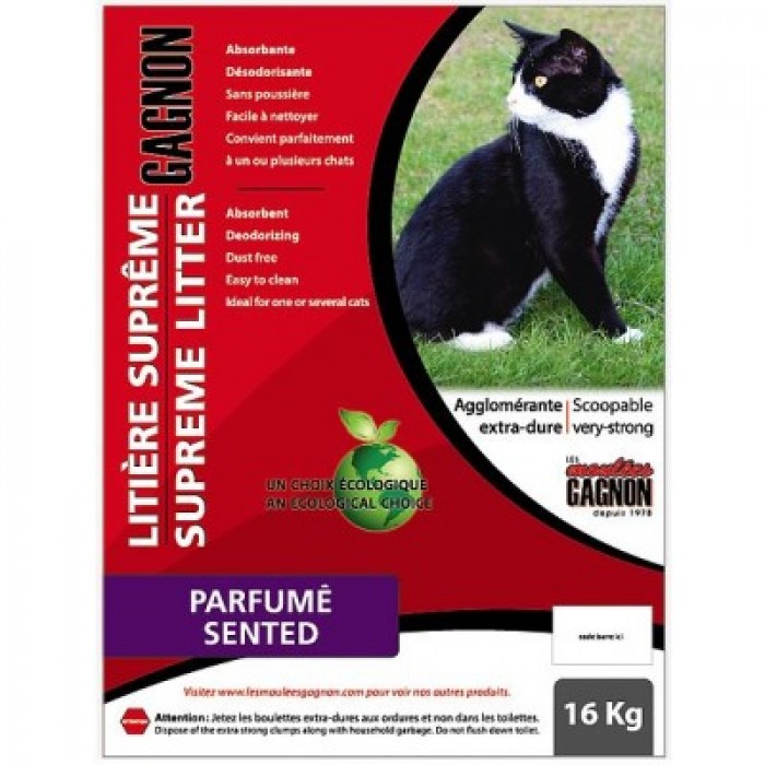 Litière agglomérante Gagnon parfume 16 kg Litière agglomérante Gagnon parfume 16 kg