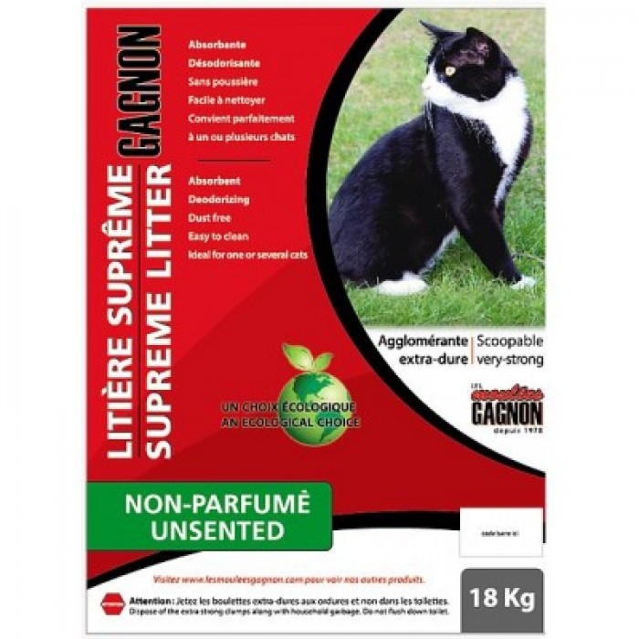 Litière agglomérante Gagnon non-parfume 18 kg Litière agglomérante Gagnon non-parfume 18 kg