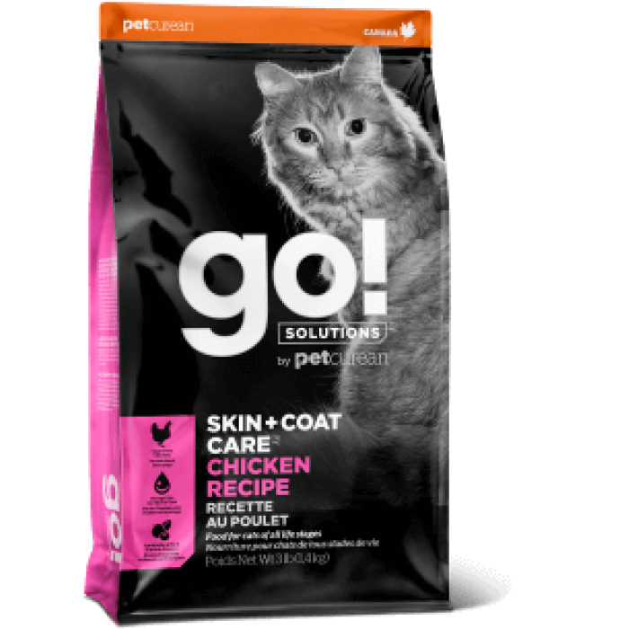 GO! Petcurean Chat Peau + Poils Poulet 3.63 kg / 8 lbs GO! Petcurean Chat Peau + Poils Poulet 3.63 kg / 8 lbs