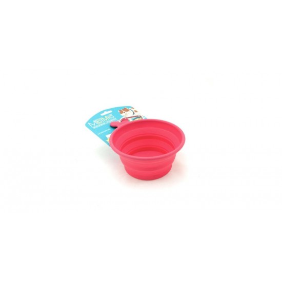 Messy Mutts Bol Silicone Rétractable 3 tasses Rouge
