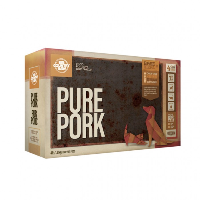 Big Country Raw Formule Pure Porc - Boite de 4 x 1 lb Big Country Raw Formule Pure Porc - Boite de 4 x 1 lb