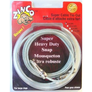 Zinco Cable d'attache extra fort Gros chiens 30 pieds