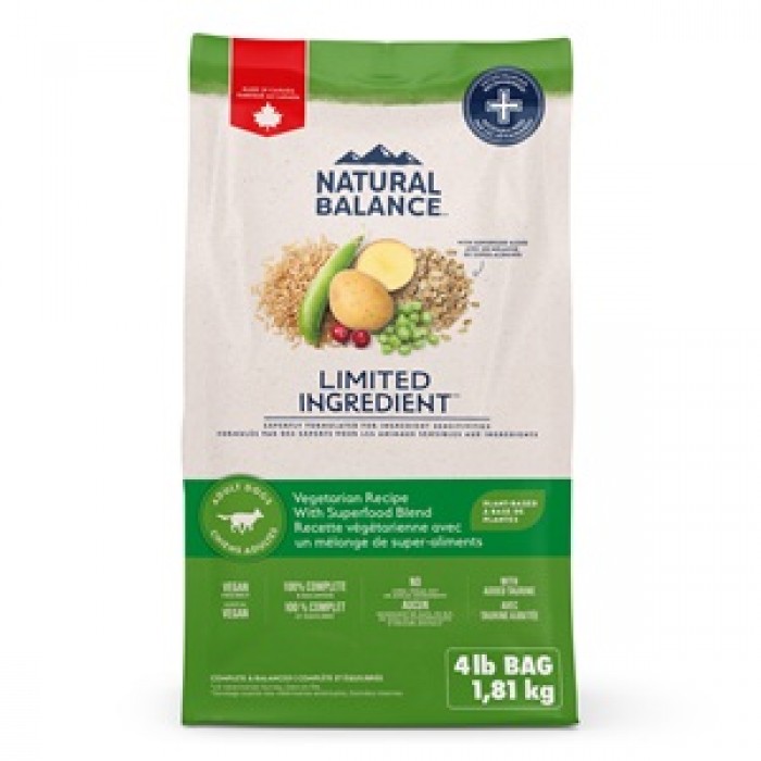 Natural Balance Chien Végétarien & Super-aliments 1.8kg / 4lbs Natural Balance Chien Végétarien & Super-aliments 1.8kg / 4lbs