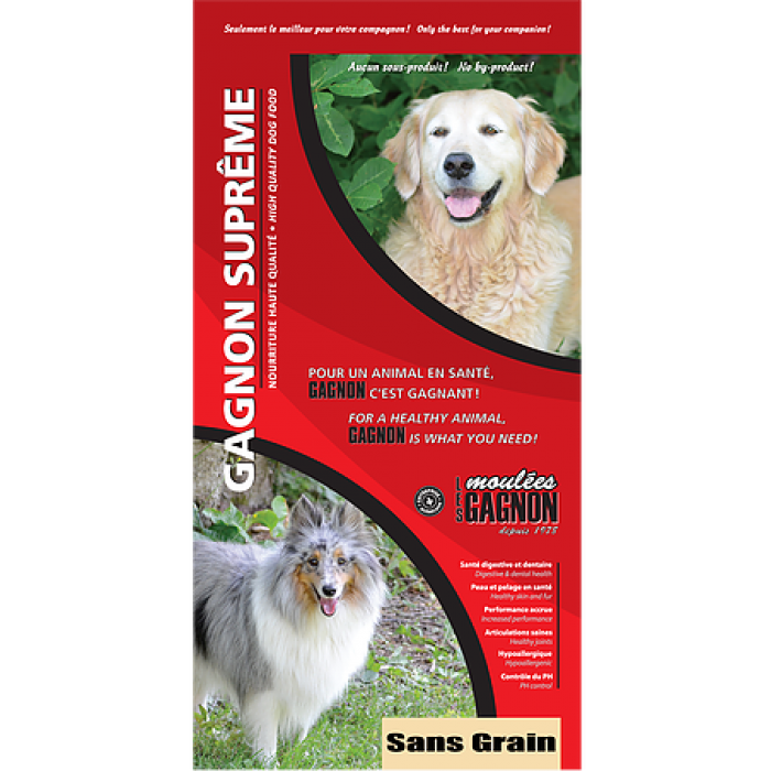 Gagnon Suprême Chien Sans Grains 15 kg / 33 lbs Gagnon Suprême Chien Sans Grains 15 kg / 33 lbs