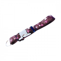 Collier B.M 3/4" 13-20" Coeur Rose / Brun