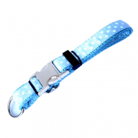 Collier B.M Pois Bleu Poudre 3/4" x13-20"