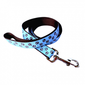 Laisse 1" x 48" Bleu Pattes Bleu 
