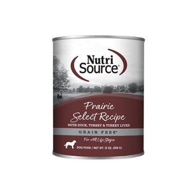 Nutrisource Conserve Prairie Select Sans Céréales 13oz  