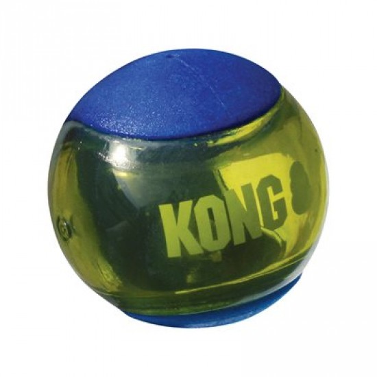 Kong Balle Squeezz Action Large bleu (paquet de 2)