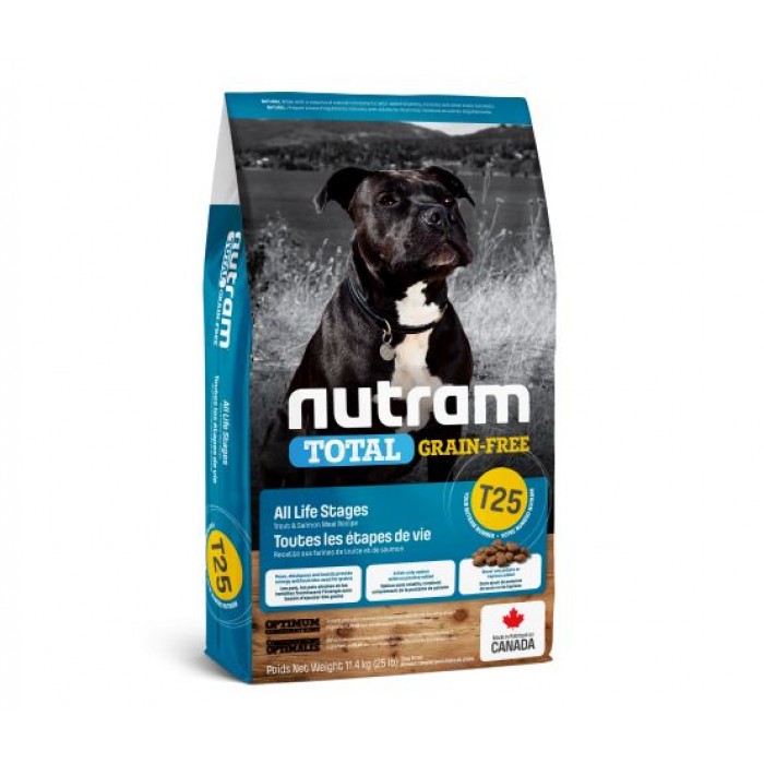 NUTRAM (T-25) Chien Sans Grains Truite & Saumon 11.36 kg NUTRAM (T-25) Chien Sans Grains Truite & Saumon 11.36 kg
