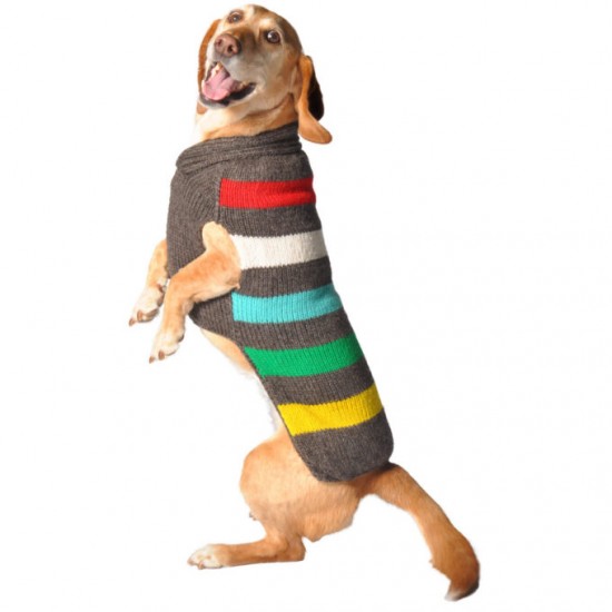 Chilly Dog Chandail Stripe Charcoal XXS