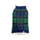 DOGGIE-Q Chandail Mock Carreaux Vert 10"
