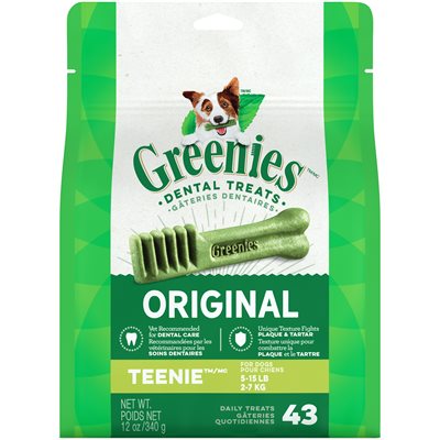 Greenies Dentaire Mini Treat-Pak - Teenie 12 oz / 43 unités