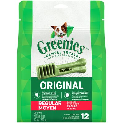 Greenies Dentaire Treat-Pak - Régulier 12 oz / 12 unités