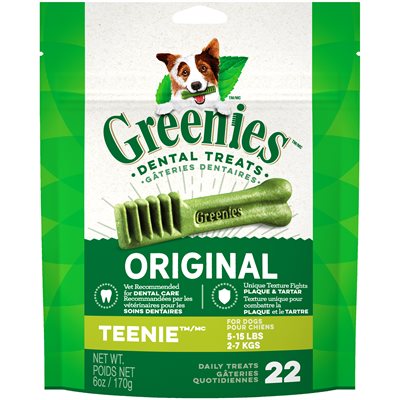 Greenies Dentaire Mini Treat-Pak - Teenie 6 oz / 22 unités