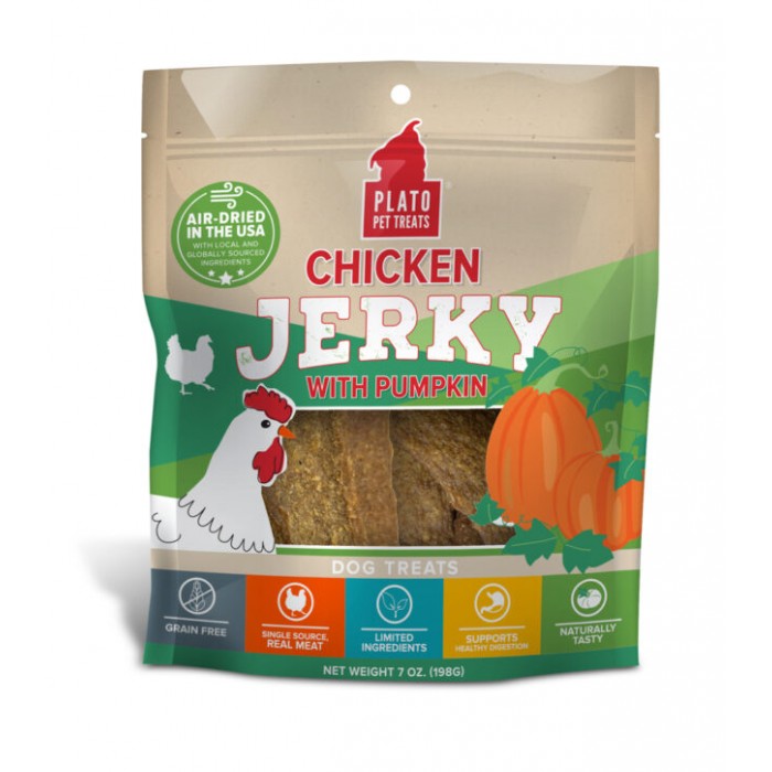 PLATO Jerky Poulet & Citrouille 198 g PLATO Jerky Poulet & Citrouille 198 g